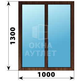 Двухстворчатое окно из дуба 1000×1300 Г-Г ОА-35840