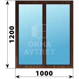 Двухстворчатое окно из дуба 1200×1000 Г-Г ОА-35693