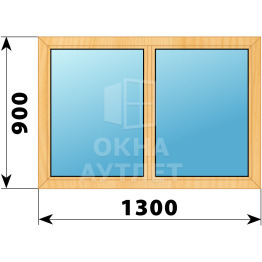 Двухстворчатое окно из сосны 1300×900 Г-Г ОА-34895