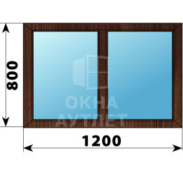 Двухстворчатое окно из дуба 1200×800 Г-Г ОА-49451