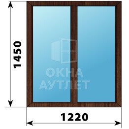 Двухстворчатое окно из дуба 1220×1450 Г-Г ОА-45996