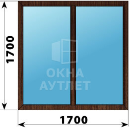 Двухстворчатое окно из дуба 1700×1700 Г-Г ОА-46584
