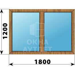 Двухстворчатое окно из лиственницы 1800×1200 Г-Г ОА-45651