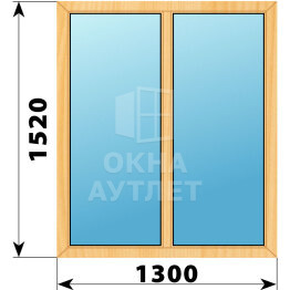 Двухстворчатое окно из сосны 1300×1520 Г-Г ОА-41866