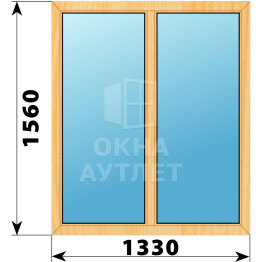 Двухстворчатое окно из сосны 1330×1560 Г-Г ОА-41911
