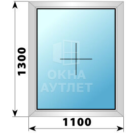 Глухое алюминиевое окно 1100×1300 ОА-53905