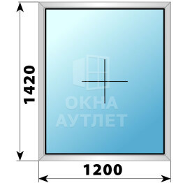 Глухое алюминиевое окно 1200×1420 ОА-53938