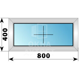 Глухое алюминиевое окно 800×400 ОА-53710