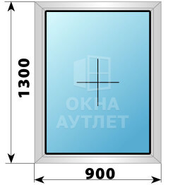 Глухое алюминиевое окно 900×1300 ОА-53525