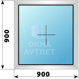 Глухое алюминиевое окно 900×900 ОА-53779