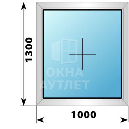 Глухое деревянно-алюминиевое окно 1000×1300 ОА-49301
