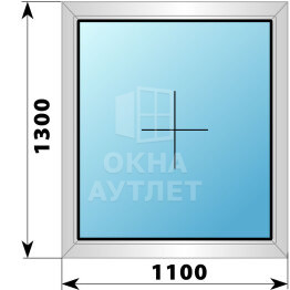 Глухое деревянно-алюминиевое окно 1100×1300 ОА-45318