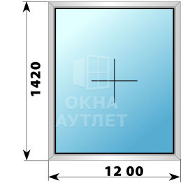 Глухое деревянно-алюминиевое окно 1200×1420 ОА-45606