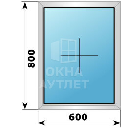 Глухое деревянно-алюминиевое окно 600×800 ОА-43896