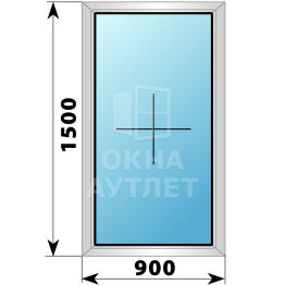 Глухое деревянно-алюминиевое окно 900×1500 ОА-45234