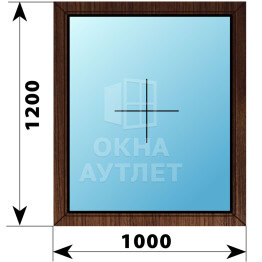 Глухое окно из дуба 1000×1200 ОА-44982