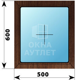 Глухое окно из дуба 500×600 ОА-44073