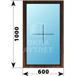 Глухое окно из дуба 600×1000 ОА-44292