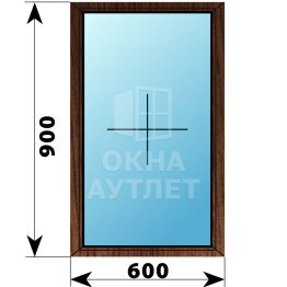 Глухое окно из дуба 600×900 ОА-44235