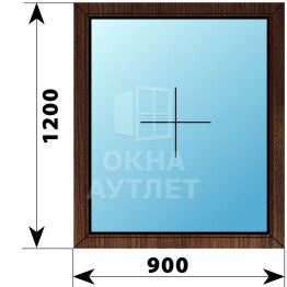 Глухое окно из дуба 900×1200 ОА-44814