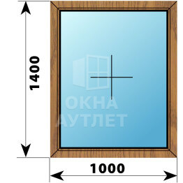 Глухое окно из лиственницы 1000×1400 ОА-44532