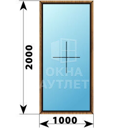Глухое окно из лиственницы 1000×2000 ОА-44934
