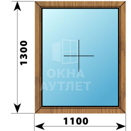 Глухое окно из лиственницы 1100×1300 ОА-44547
