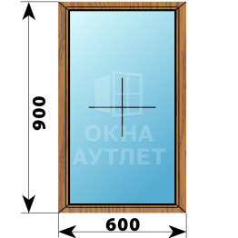 Глухое окно из лиственницы 600×900 ОА-44070