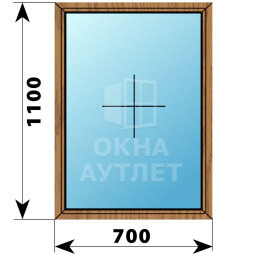 Глухое окно из лиственницы 700×1100 ОА-44148