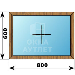 Глухое окно из лиственницы 800×600 ОА-44061