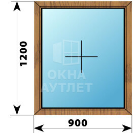 Глухое окно из лиственницы 900×1200 ОА-44289