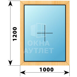 Глухое окно из сосны 1000×1200 ОА-41392