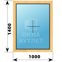 Глухое окно из сосны 1000×1400 ОА-41473