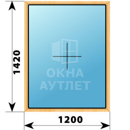 Глухое окно из сосны 1200×1420 ОА-41569