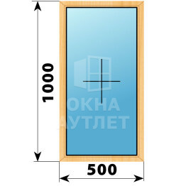 Глухое окно из сосны 500×1000 ОА-41221