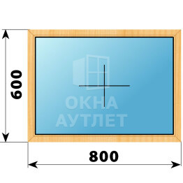 Глухое окно из сосны 800×600 ОА-41218