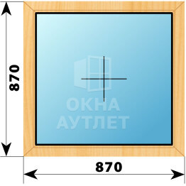 Глухое окно из сосны 870×870 ОА-41263