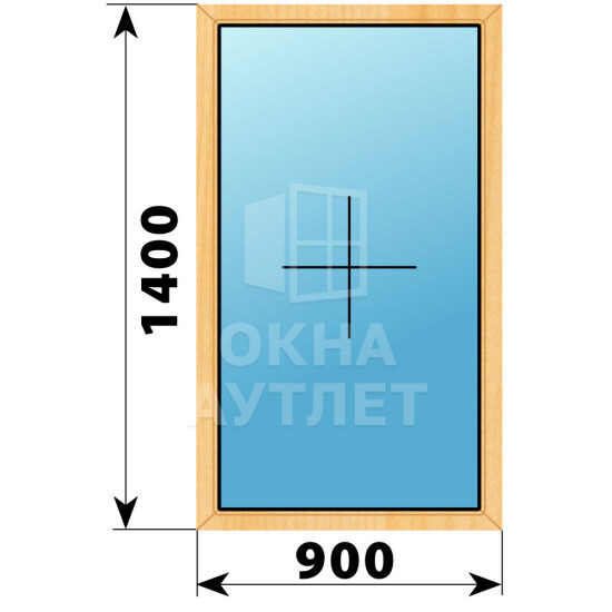 Глухое окно из сосны 900×1400 ОА-41428