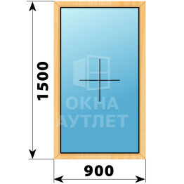 Глухое окно из сосны 900×1500 ОА-41464
