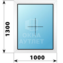 Глухое пластиковое окно 1000×1300 ОА-39190
