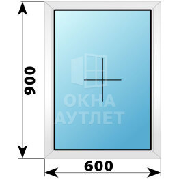 Глухое пластиковое окно 600×900 ОА-39112