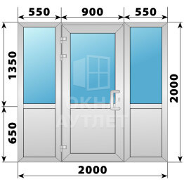 Холодная алюминиевая входная группа 2000×2000 ОА-64747
