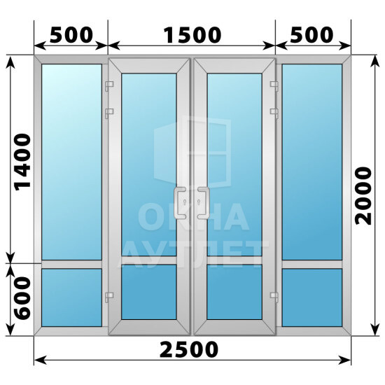 Холодная алюминиевая входная группа 2500×2000 ОА-65392