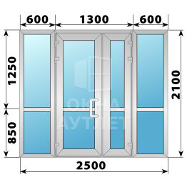 Холодная алюминиевая входная группа 2500×2100 ОА-65428