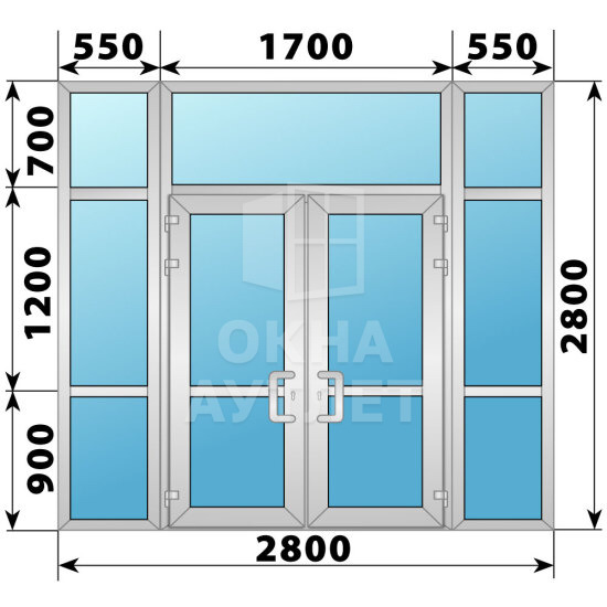 Холодная алюминиевая входная группа 2800×2800 ОА-63841