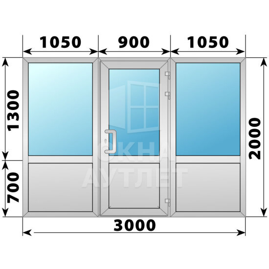 Холодная алюминиевая входная группа 3000×2000 ОА-63937
