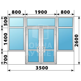 Холодная алюминиевая входная группа 3500×2600 ОА-65578