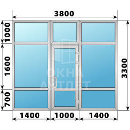 Холодная алюминиевая входная группа 3800×3300 ОА-65617