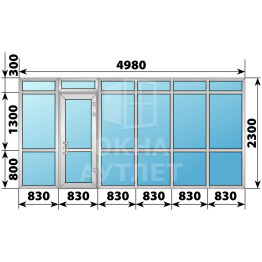 Холодная алюминиевая входная группа 4980×2300 ОА-65560