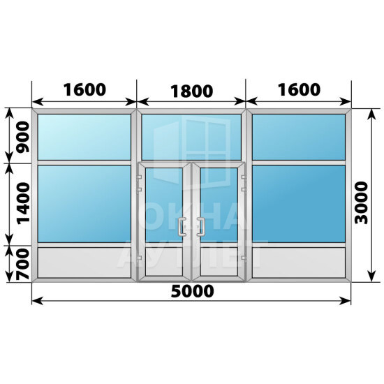 Холодная алюминиевая входная группа 5000×3000 ОА-65800